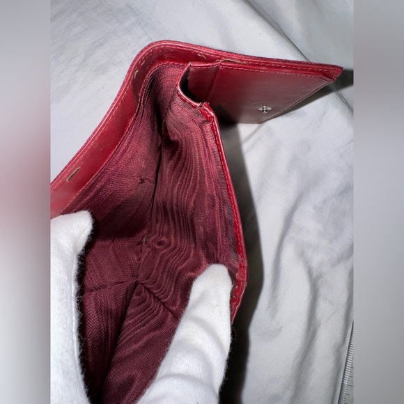 Prada Red Nylon Trifold Triangle Logo Wallet - Picture 9 of 10